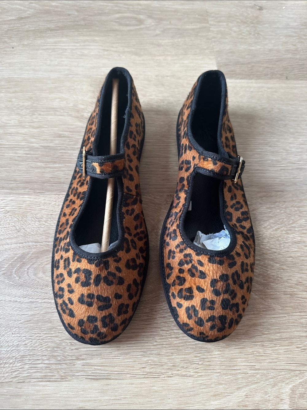 Universal Thread Leopard Mary Jane Flats in Brown and Black